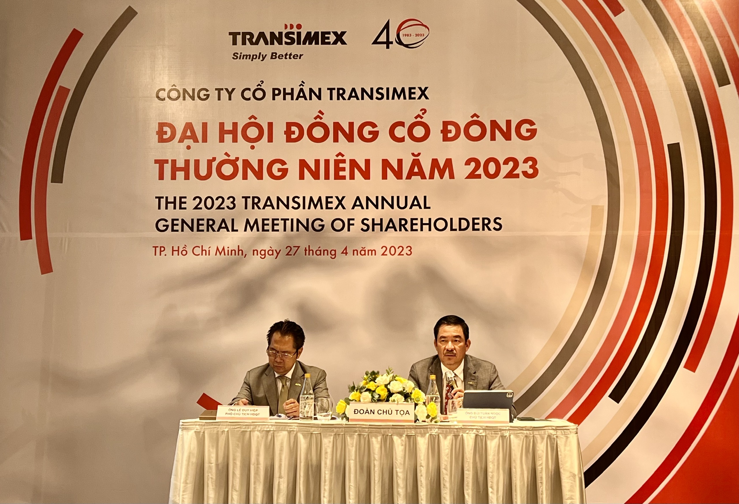 Đại hội đồng cổ đông 2023 của Transimex tổ chức vào sáng ngày 27/4 tại TP.HCM