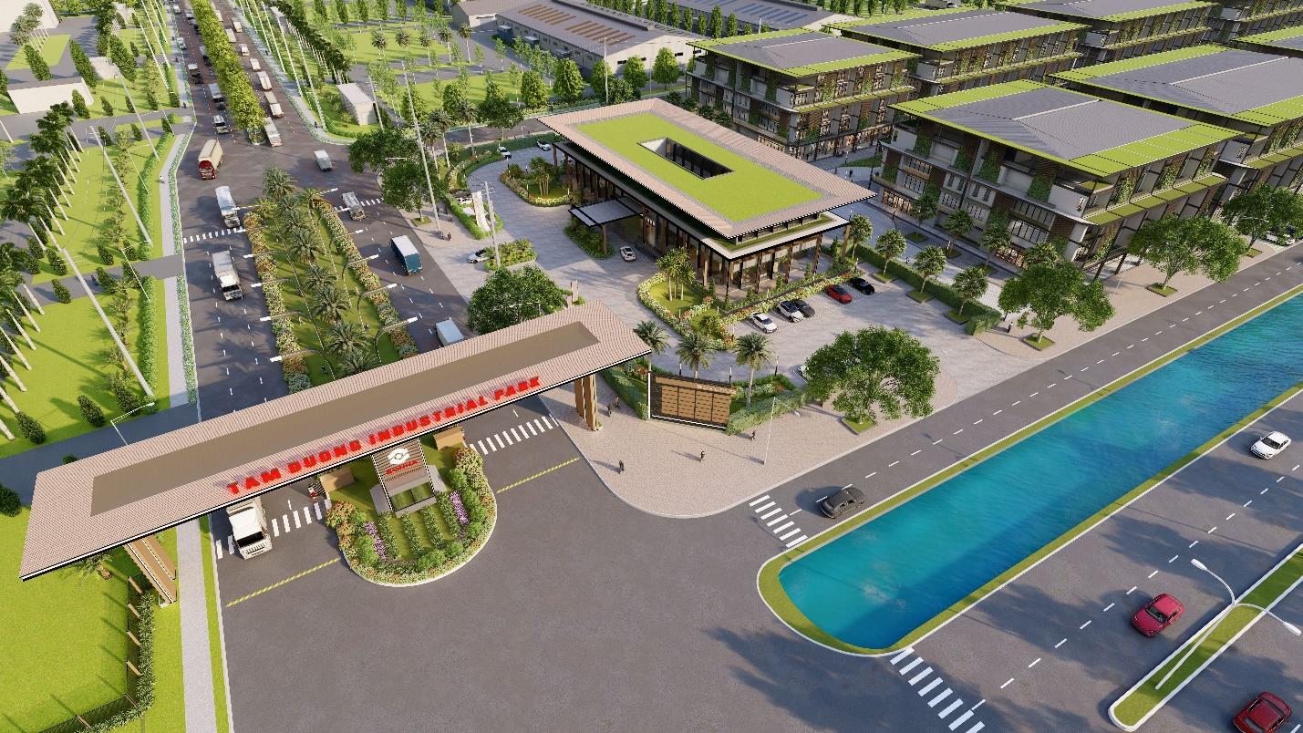 Phối cảnh dự án KCN SHI IP Tam Dương. Ảnh: Sơn Hà.