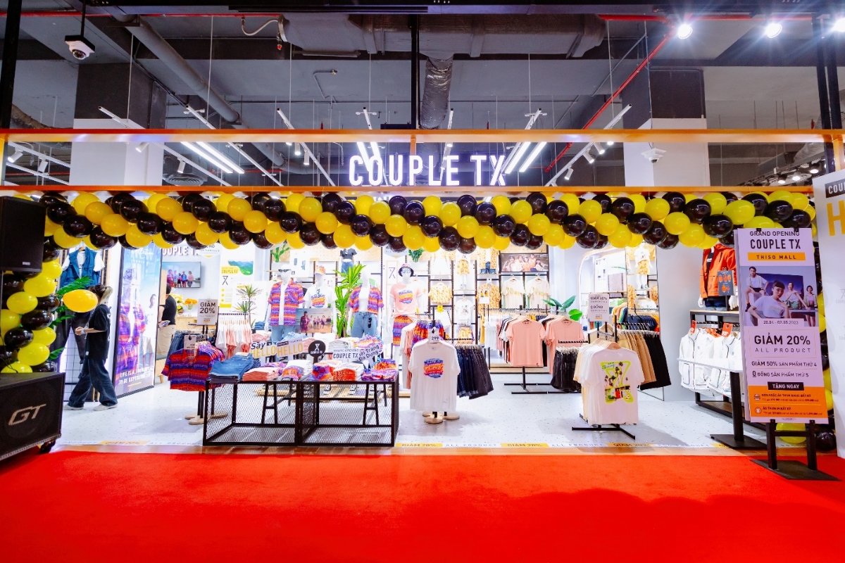 Cửa hàng Couple TX concept mới tại trung tâm thương mại Thiso Mall Sala quận Thủ Đức.