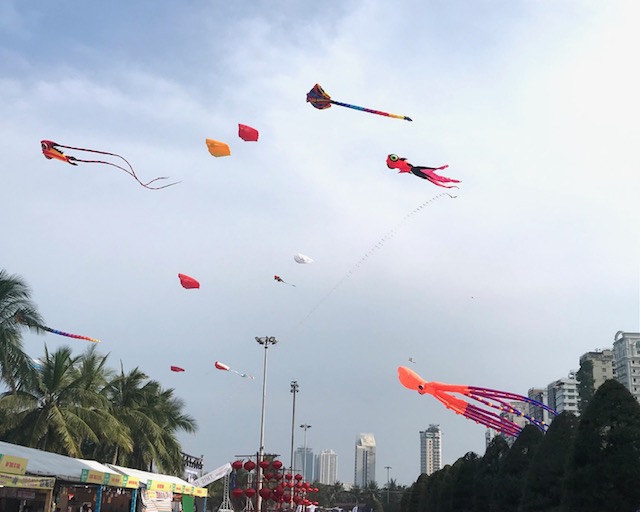 Những con diều no gió bay cao cất lên làn điều tiếng sáo vi vu trầm bổng. Ảnh: Ngô Anh Văn