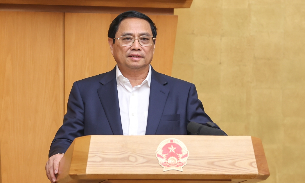 Thủ tướng Phạm Minh Chính phát biểu tại phiên họp - Ảnh: VGP