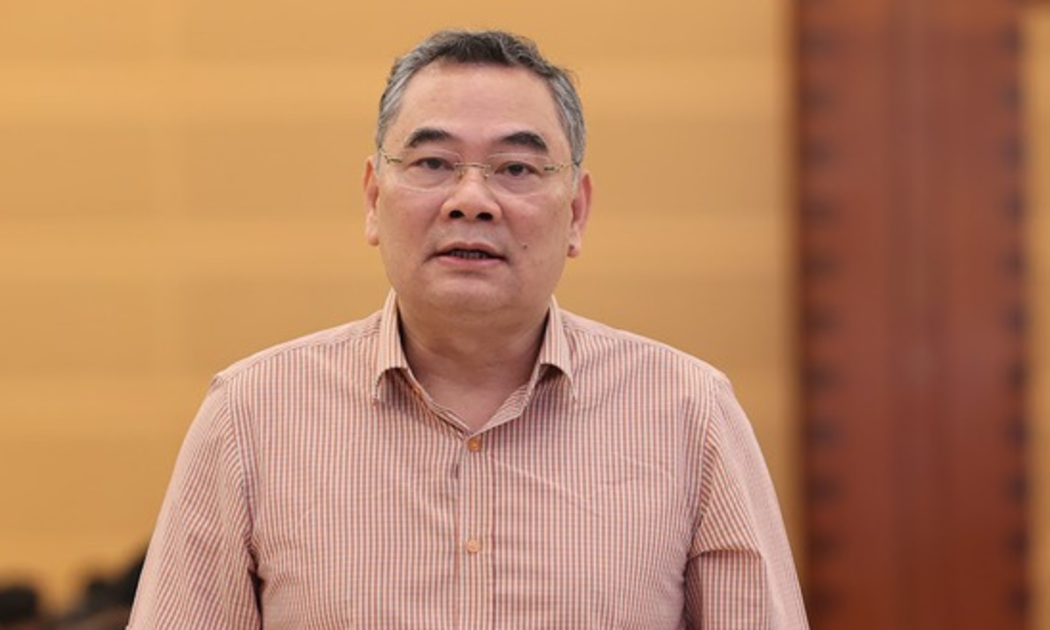 Trung tướng Tô Ân Xô, Người phát ngôn Bộ Công an thông tin tại họp báo. Ảnh - VGP.