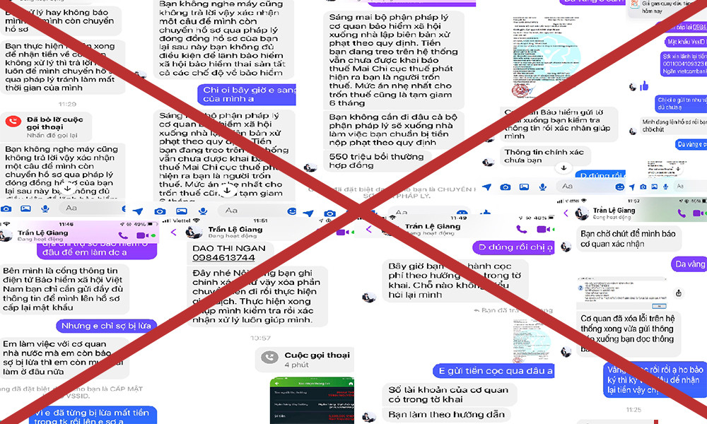 Đối tượng giả danh người của Bảo hiểm xã hội hỗ trợ, cấp lại mật khẩu VssID. Ảnh - Bảo hiểm xã hội Việt Nam cung cấp. 