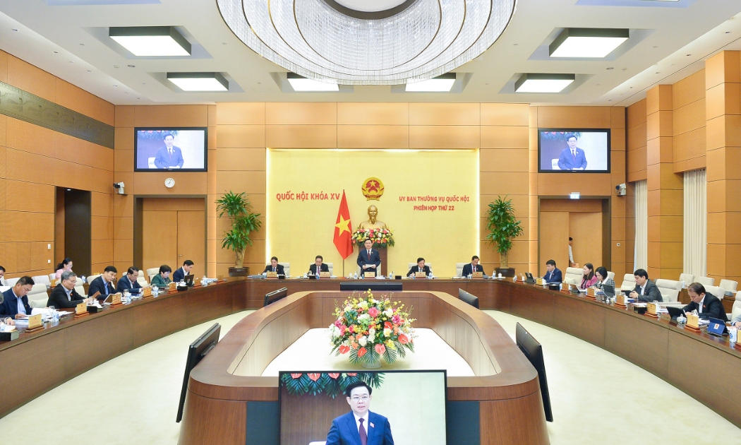 Phiên họp thứ 22 của Ủy ban Thường vụ Quốc hội - Ảnh: Quochoi.vn