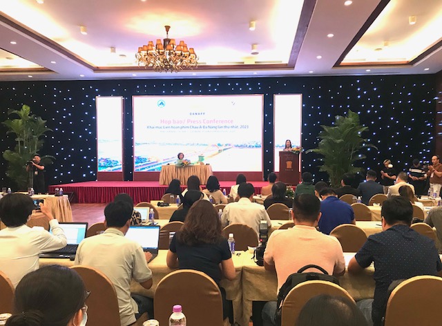 Quang cảnh họp báo Liên hoan phim Châu Á Đà Nẵng lần thứ Nhất. Ảnh: Ngô Anh Văn.                                                                     