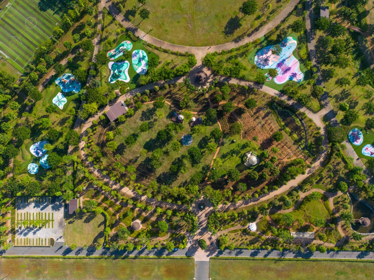 Kh&ocirc;ng gian ngập tr&agrave;n mảng xanh tại Central Park 1 đ&atilde; ho&agrave;n thiện.