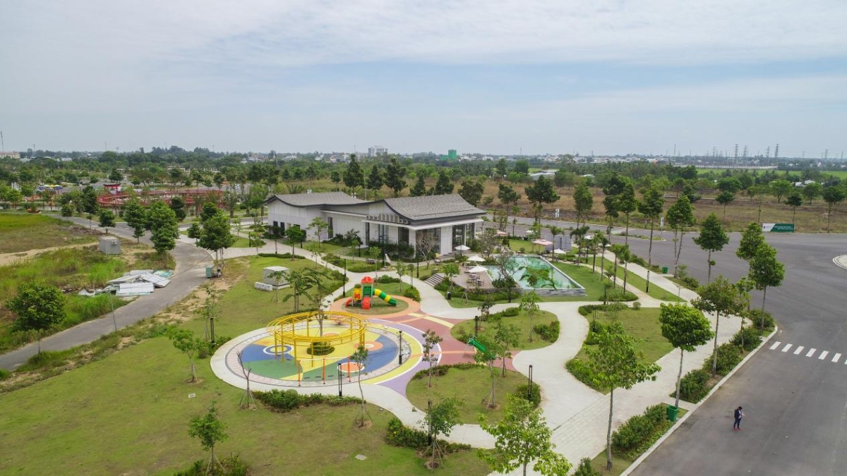 Hạ tầng nội khu v&agrave; hệ thống tiện &iacute;ch đ&atilde; x&acirc;y dựng tại Ph&uacute;c An Asuka. Ảnh: Trần Anh Group.