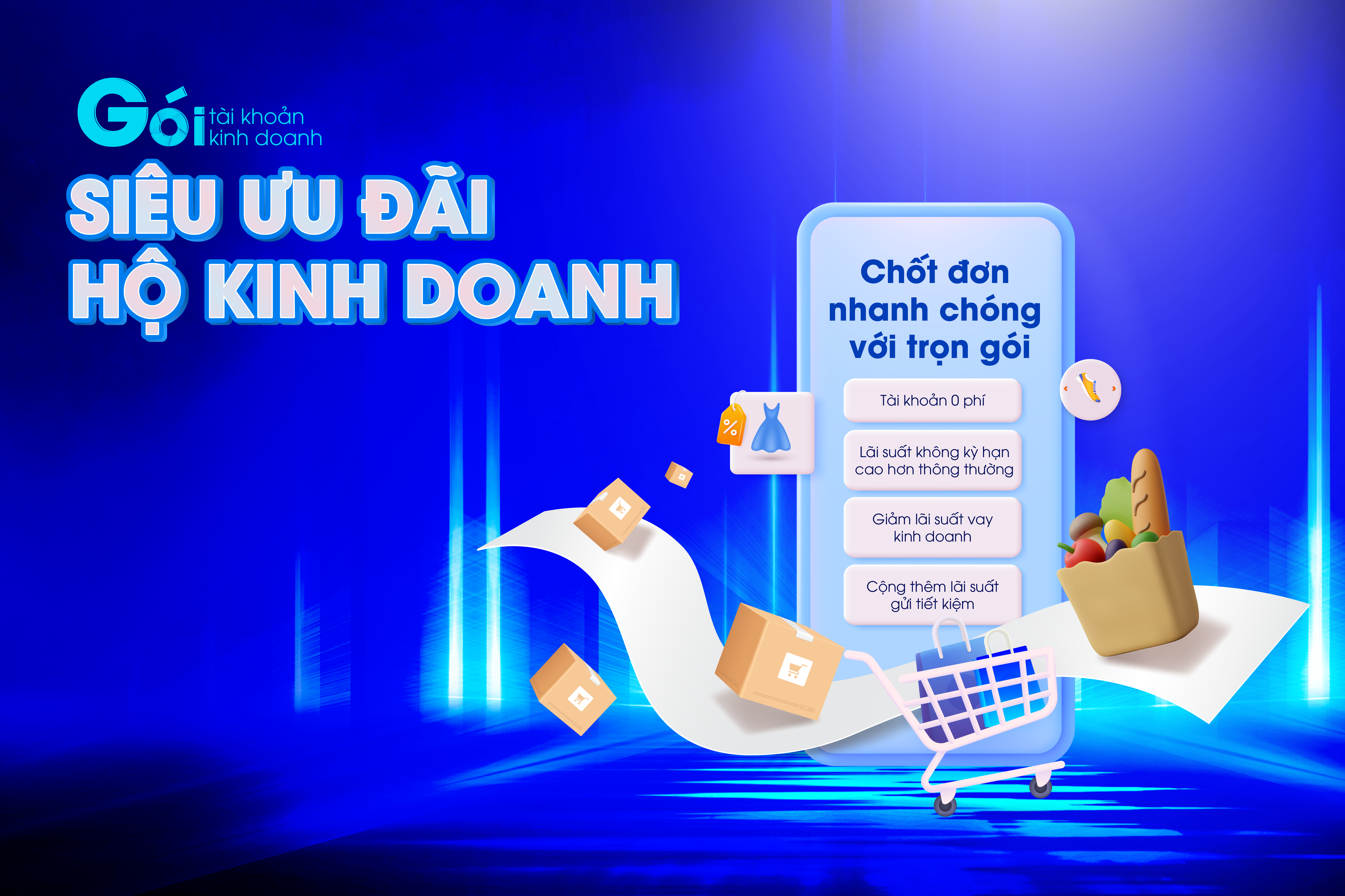 Những ưu đãi của Gói tài khoản kinh doanh sẽ giúp chủ hộ kinh doanh tăng thêm thu nhập lãi.