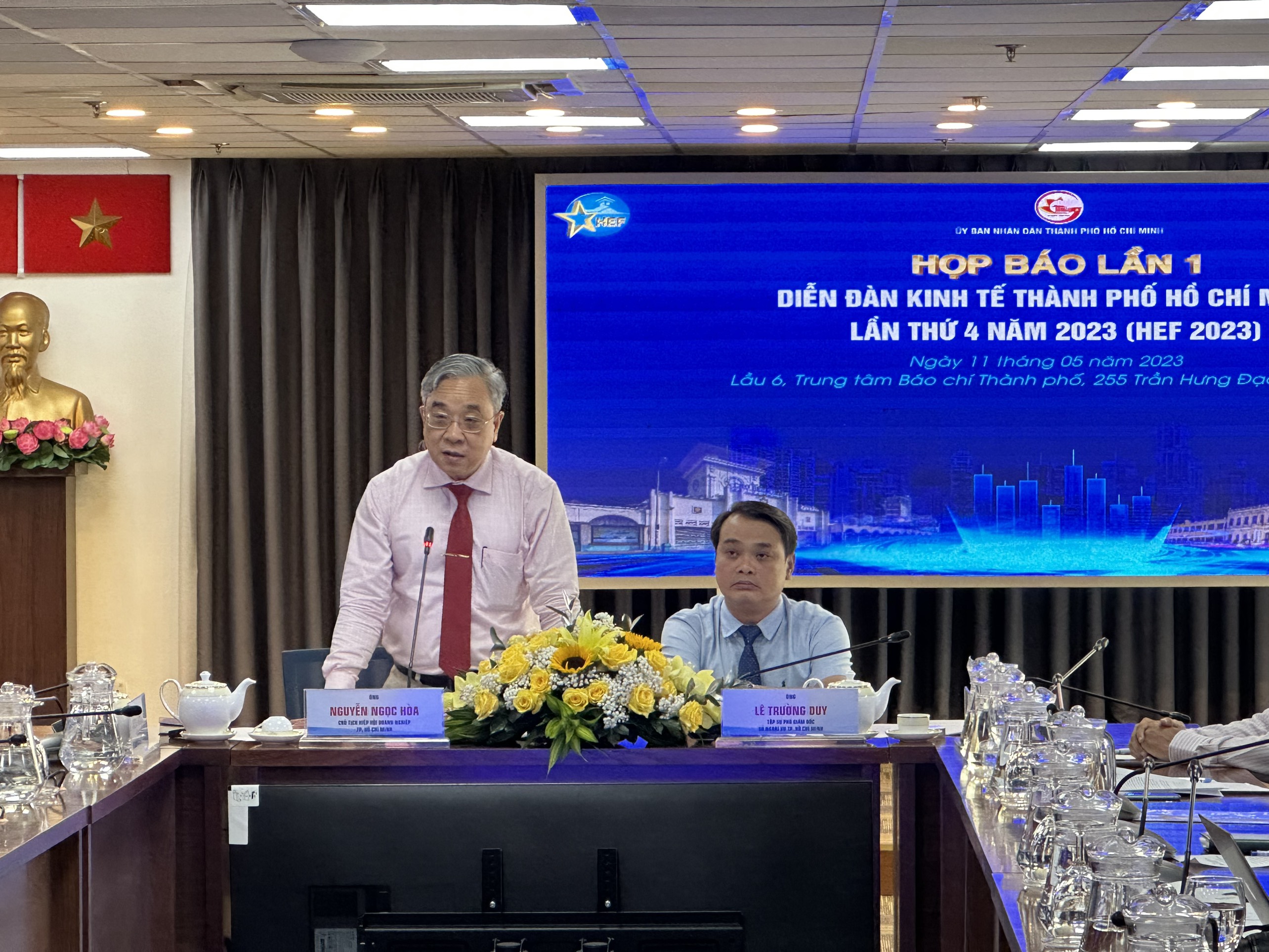 Họp báo Diễn đàn Kinh tế TP.HCM lần thứ 4 (HEF 2023) chiều 11/5 tại Trung tâm Báo chí TP.HCM
