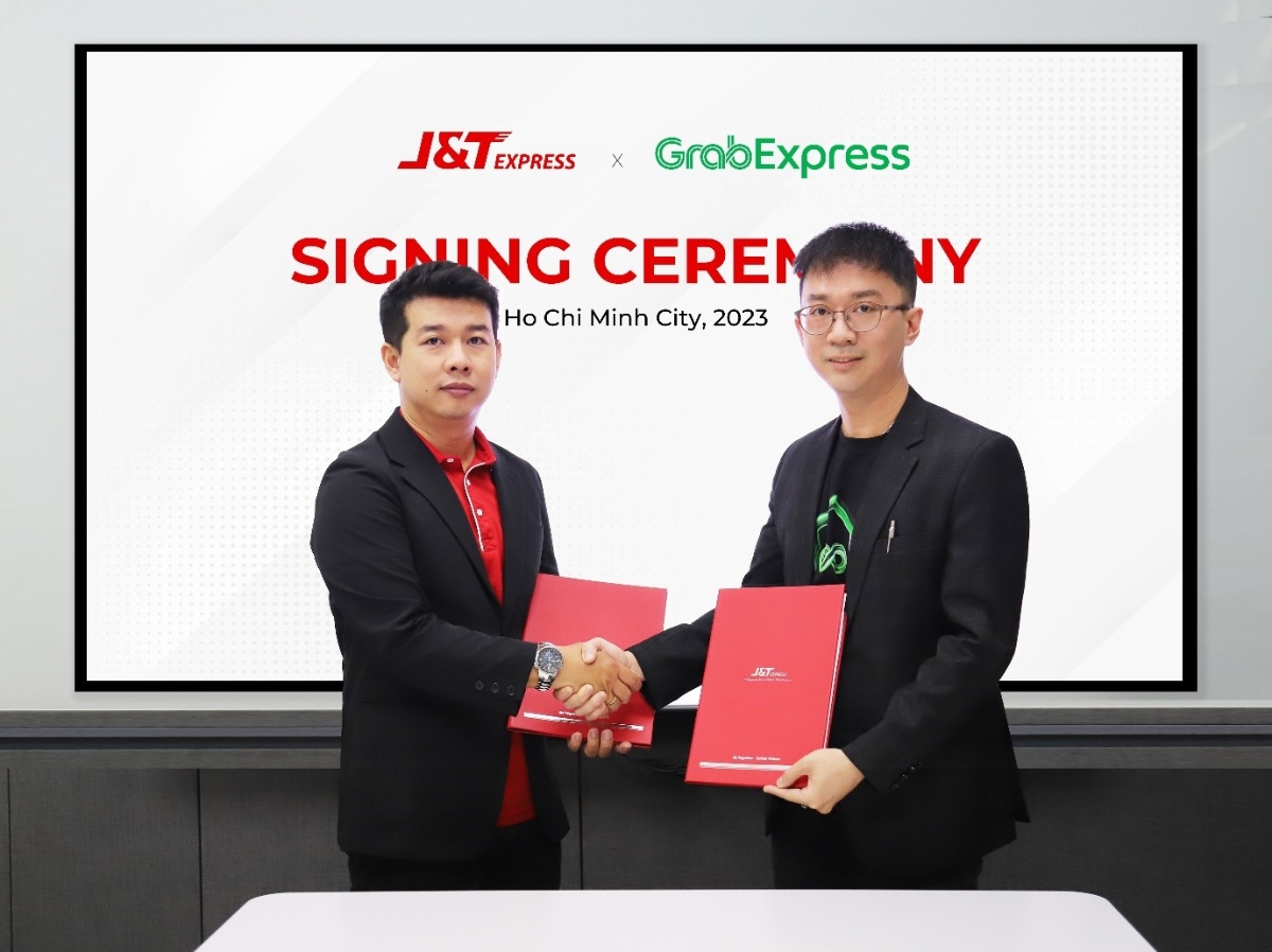 J&T Express và GrabExpress ký kết hợp tác triển khai dịch vụ giao hàng toàn quốc.