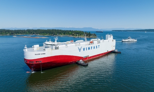 Lô xe VinFast VF 8 đầu tiên cập cảng Canada - Sẵn sàng bàn giao từ tháng 6/2023