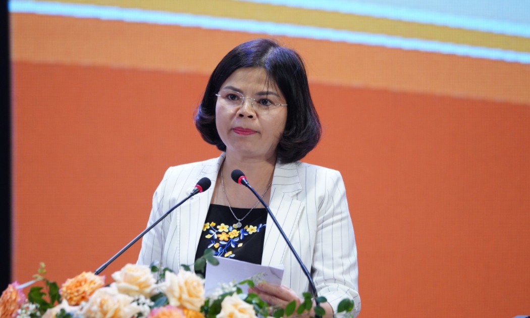 Bà Nguyễn Hương Giang, Chủ tịch UBND tỉnh Bắc Ninh, khẳng định hợp tác giữa Bắc Ninh và Hàn Quốc đạt nhiều bước phát triển vượt bậc. Ảnh: Việt Tuấn.