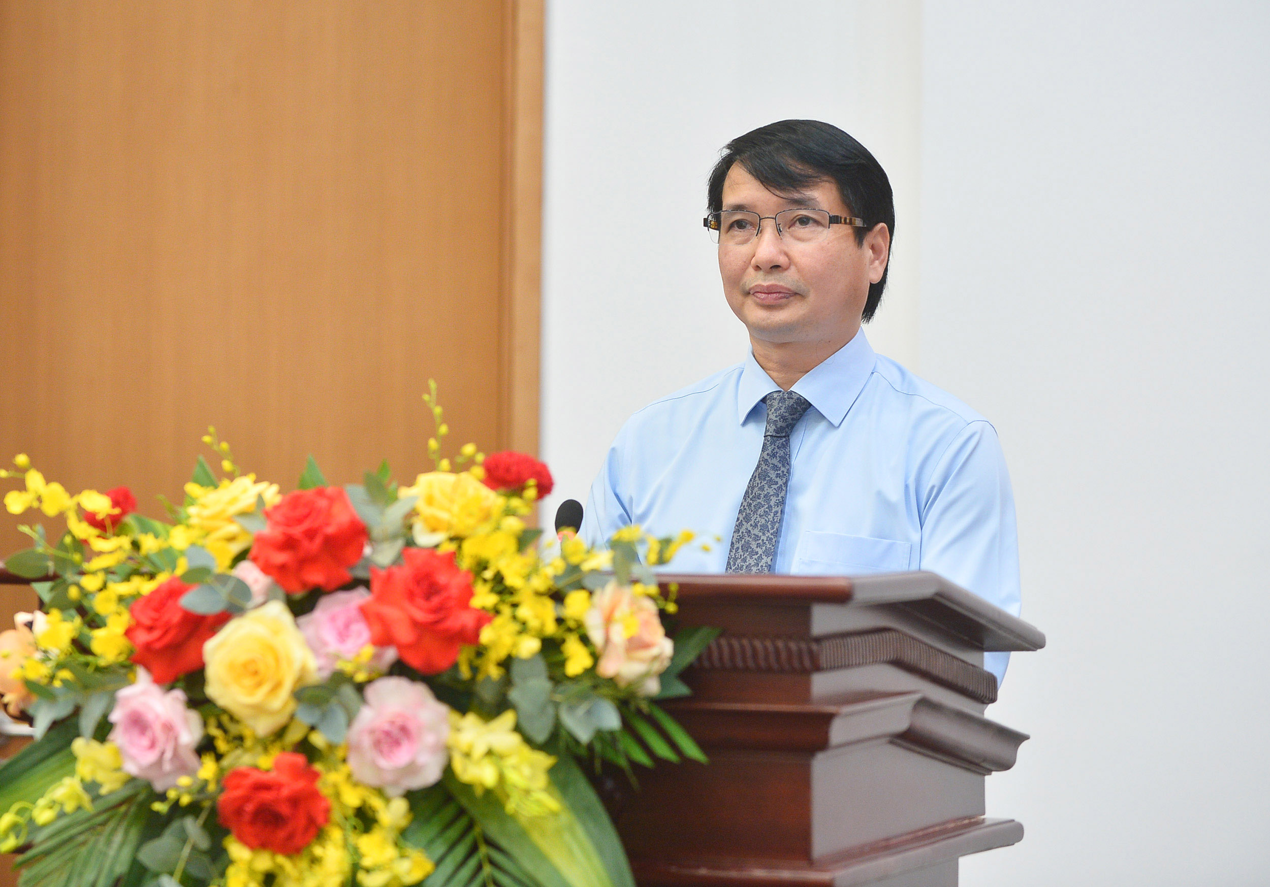 Phó Chủ nhiệm Văn phòng Quốc hội, Trợ lý Chủ tịch Quốc hội Phạm Thái Hà tại họp báo - Ảnh: Quochoi.vn