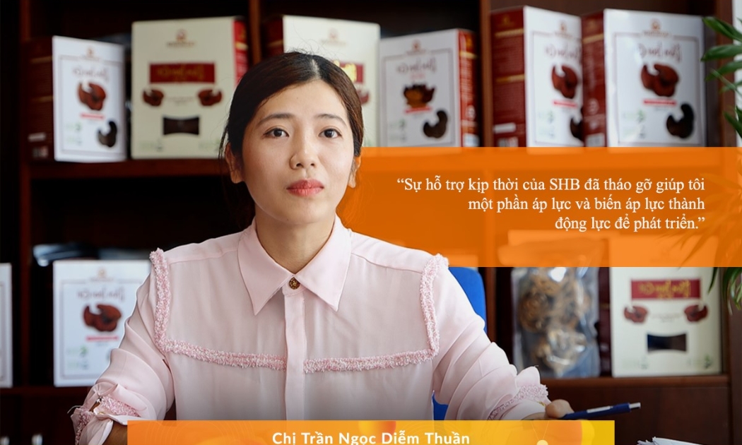 Bà Trần Ngọc Diễm Thuần - Giám đốc Công ty TNHH Nấm Cao nguyên (Đắk Lắk).