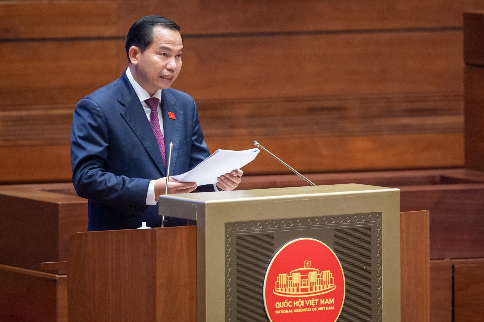Chủ nhiệm Ủy ban Tài chính, Ngân sách của Quốc hội Lê Quang Mạnh trình bày Báo cáo giải trình, tiếp thu, chỉnh lý dự thảo Luật Giá (sửa đổi).