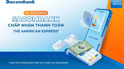 Sacombank kết nối thanh toán thẻ American Express