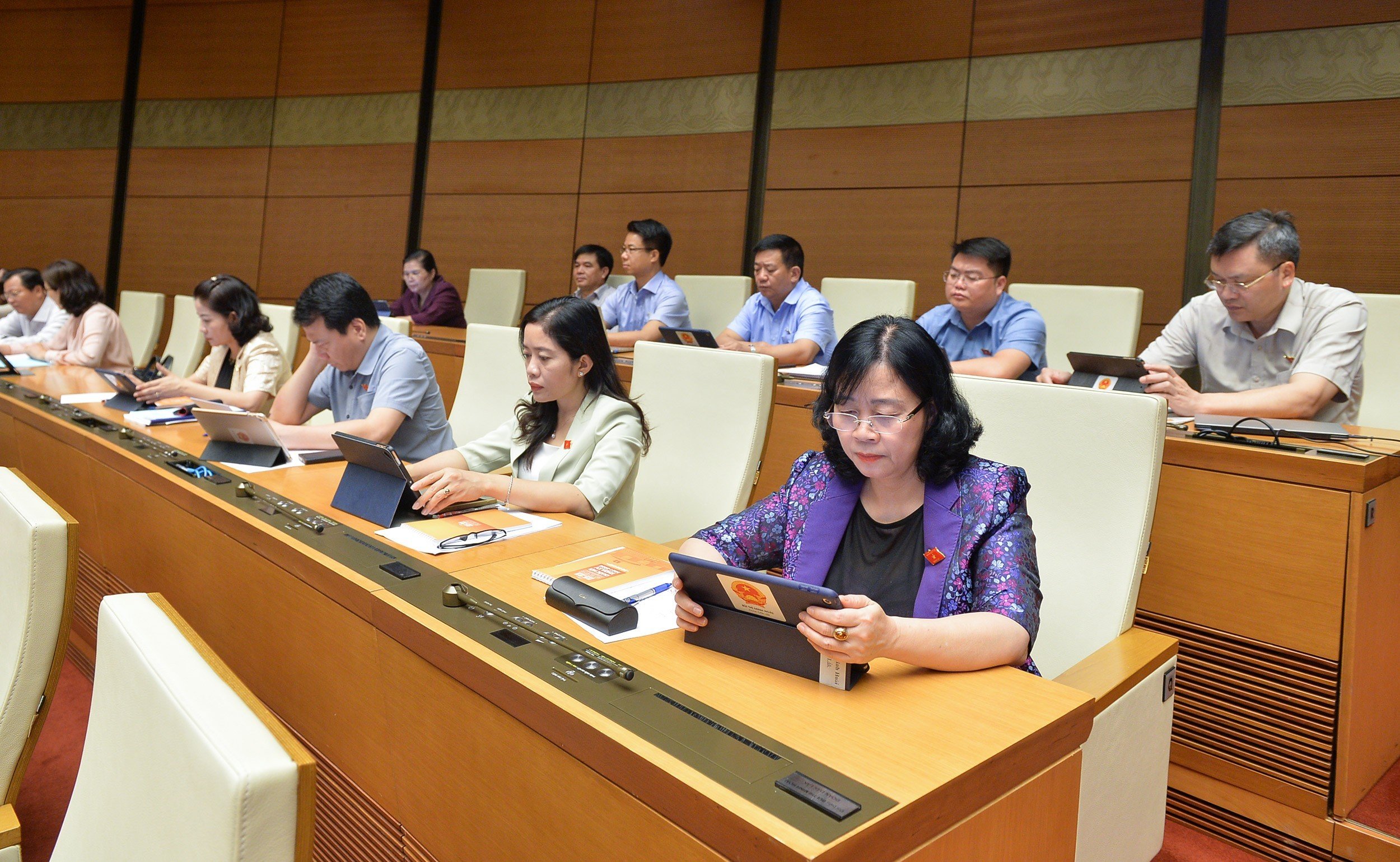 C&aacute;c đại biểu tham dự phi&ecirc;n họp - Ảnh: Quochoi.vn