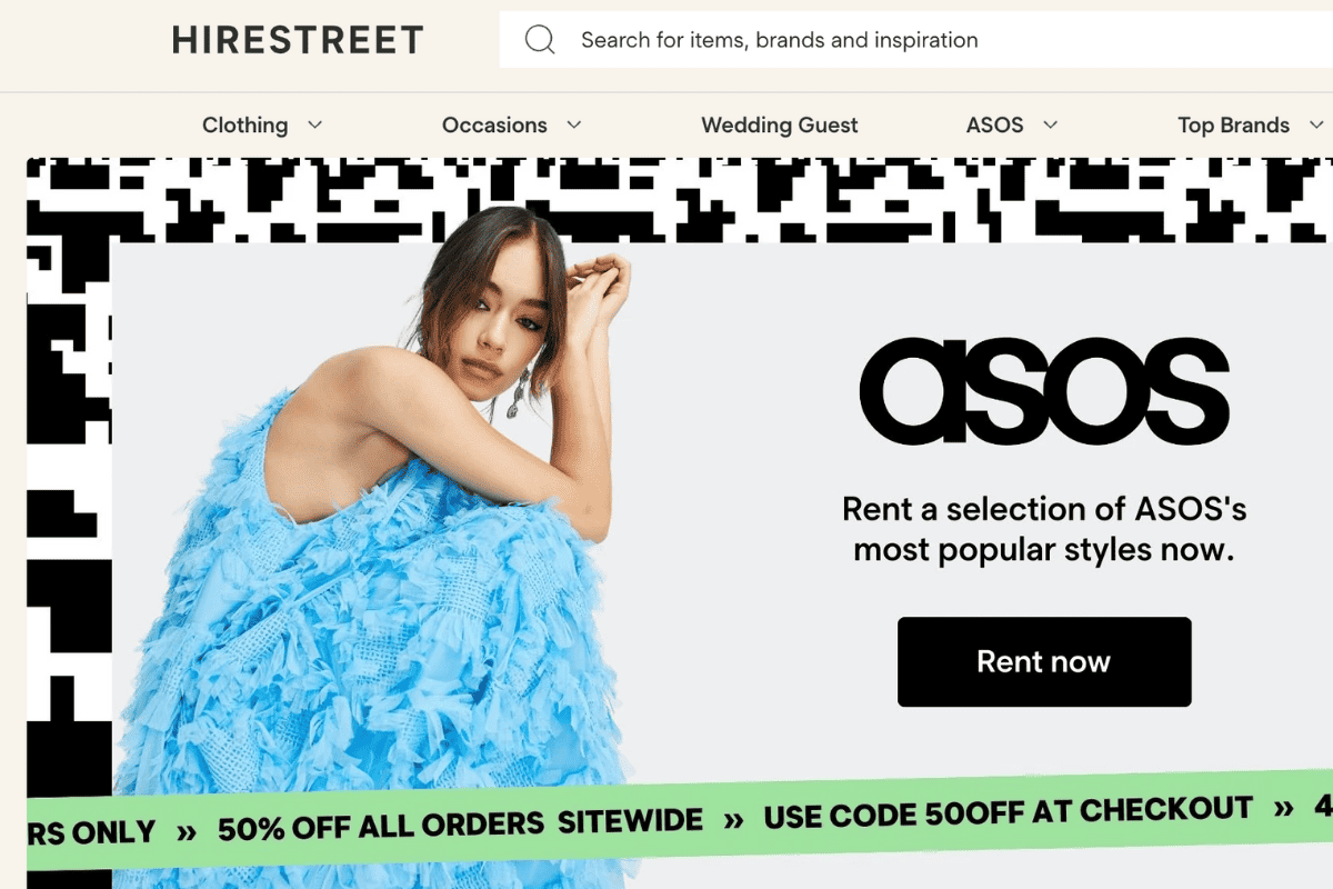 Thương hiệu thời trang chuyên bán trực tuyến Asos đã gia nhập thị trường cho thuê quần áo.