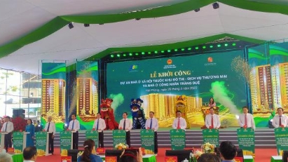 Hai Phong begins construction of social housing project