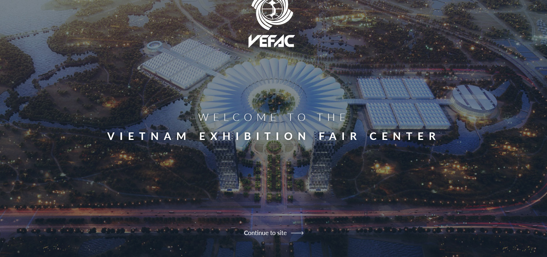Trang web của Công ty Cổ phần Trung tâm hội chợ triển lãm Việt Nam.