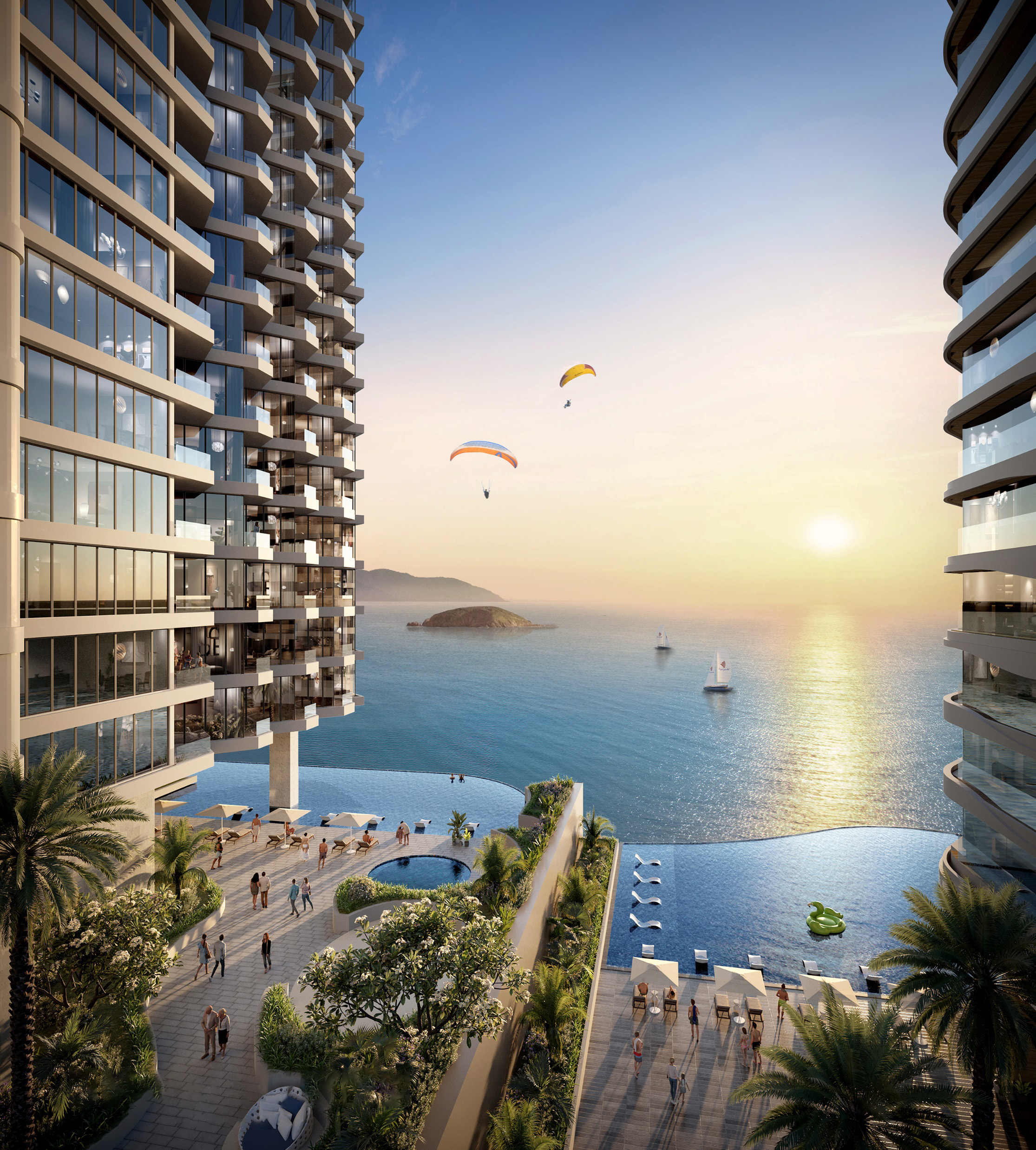 Căn hộ mặt biển cao cấp bậc nhất Nha Trang - 100% tầm nhìn biển núi.