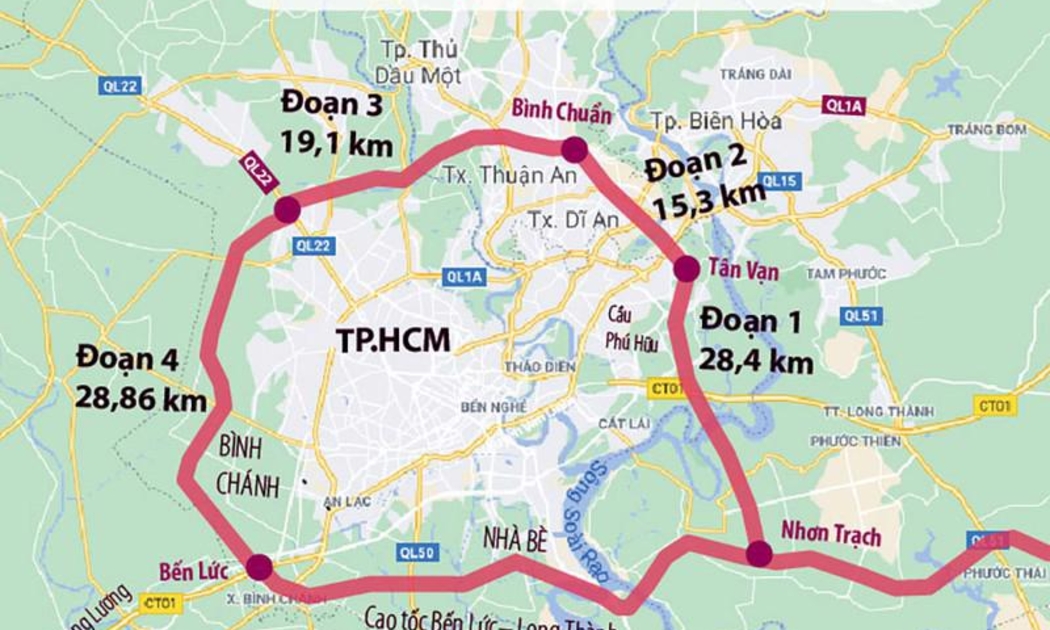 Dự án đường Vành đai 3 TP.HCM là tuyến huyết mạch mang tính chiến lược kết nối TP.HCM, Đồng Nai, Bình Dương, Long An và vùng Đông Nam Bộ.