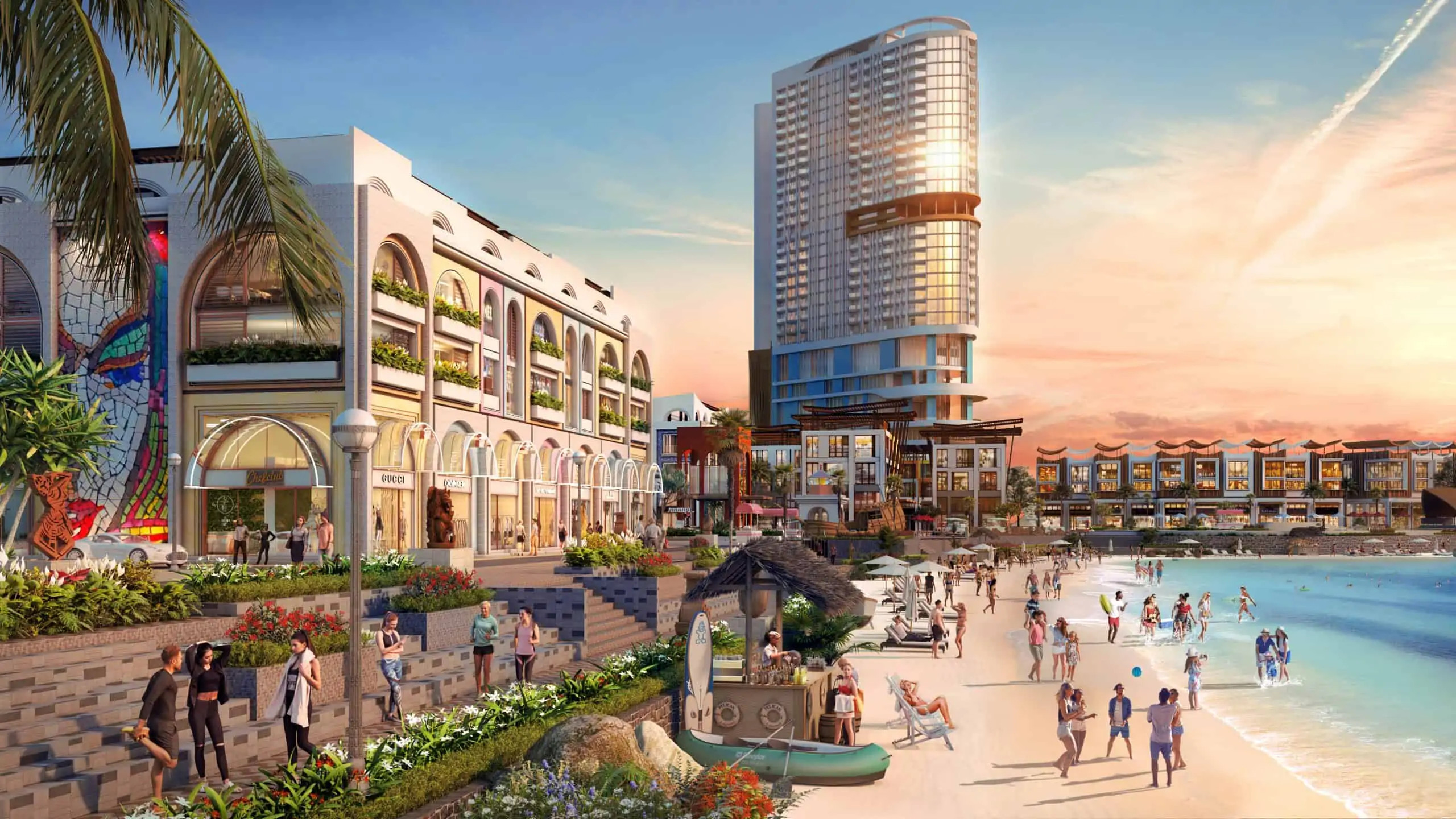 Quần thể phức hợp Vega City Nha Trang với hệ thống h&agrave;ng trăm tiện &iacute;ch đẳng cấp quốc tế.