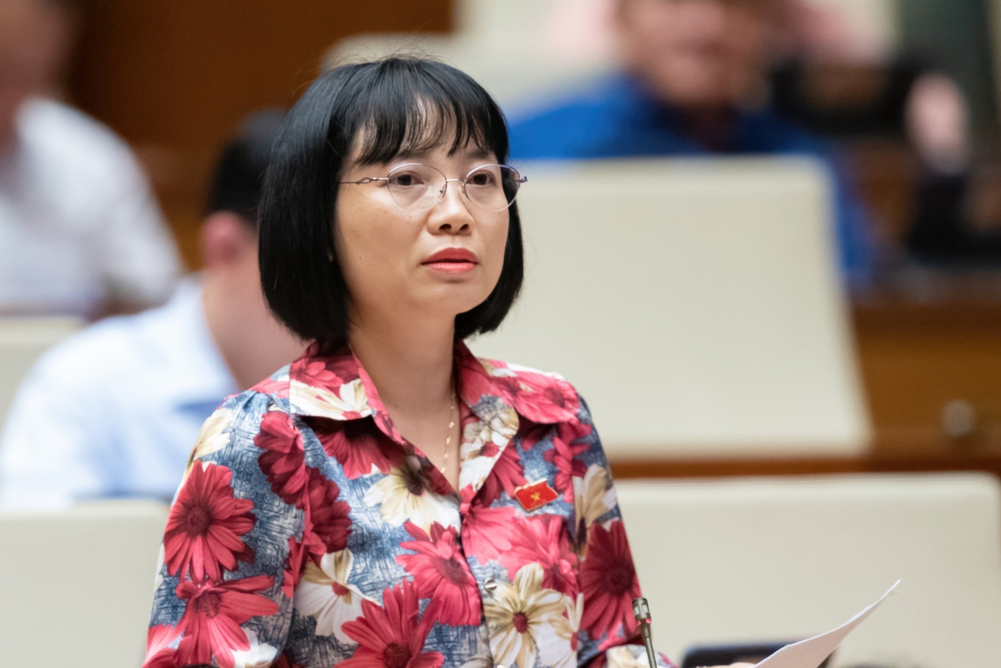 Đại biểu Nguyễn Thị Việt Nga ph&aacute;t biểu tại phi&ecirc;n thảo luận 1/6 - Ảnh: Quochoi.vn- Ảnh: Quochoi.vn
