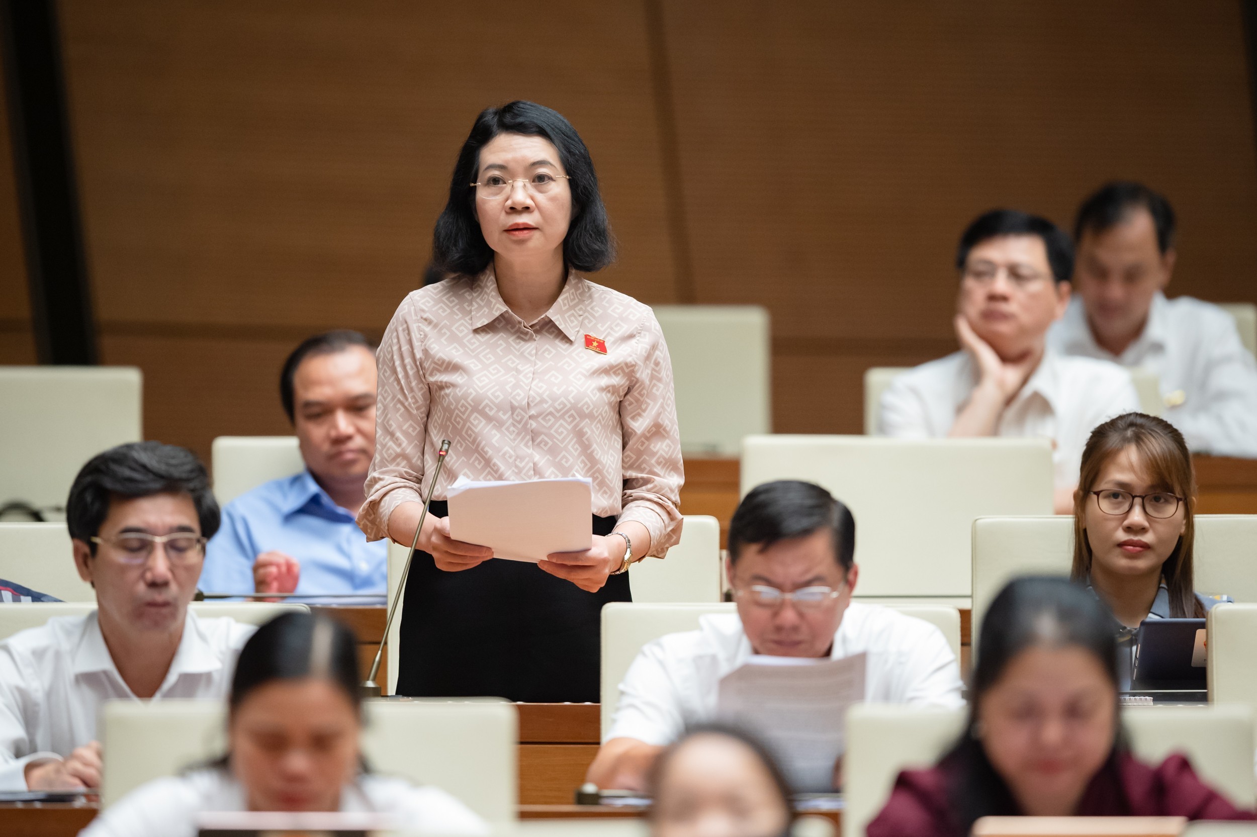 Đại biểu Mai Thị Phương Hoa phát biểu tại phiên thảo luận 1/6 - Ảnh: Quochoi.vn.