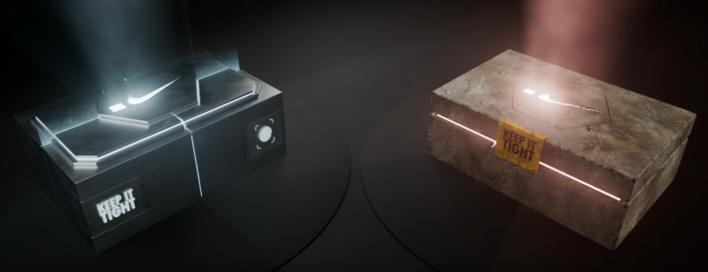 Hộp “Classic Remix" và hộp “New Wave" của bộ sưu tập “Our Force 1”. Ảnh: LareClame