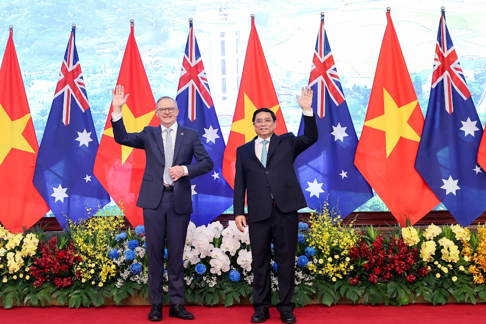  Thủ tướng Chính phủ Phạm Minh Chính và Thủ tướng Australia Anthony Albanese - Ảnh: VGP
