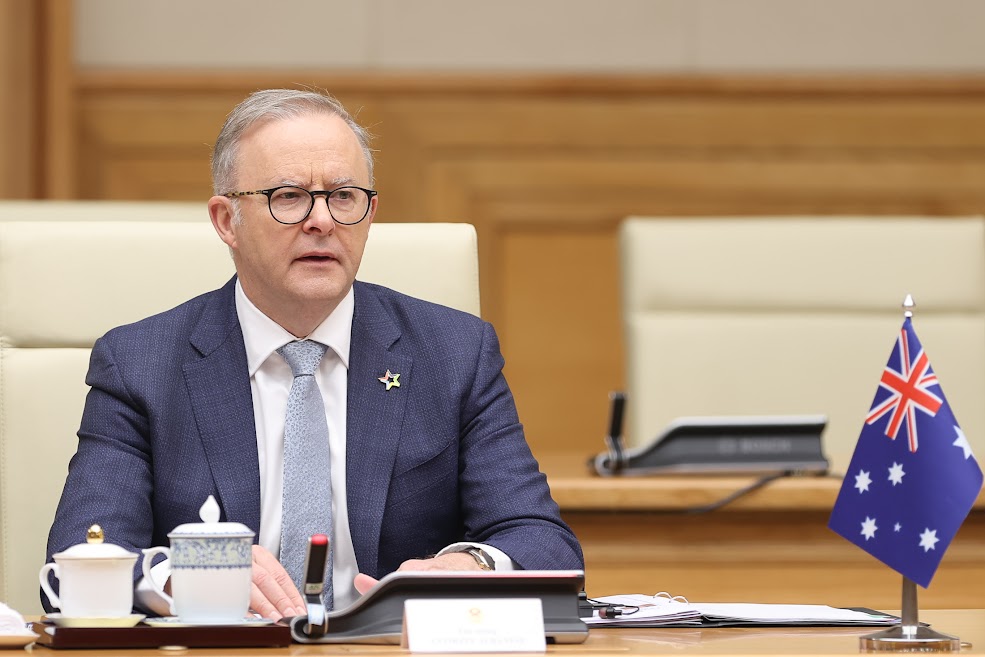 Thủ tướng Anthony Albanese tại hội đàm - Ảnh: VGP