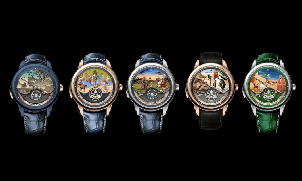 Một số mẫu trong bộ sưu tập đồng hồ tôn vinh các nhân vật lịch sử của Christophe Claret. Ảnh: Watch Collecting Lifestyle