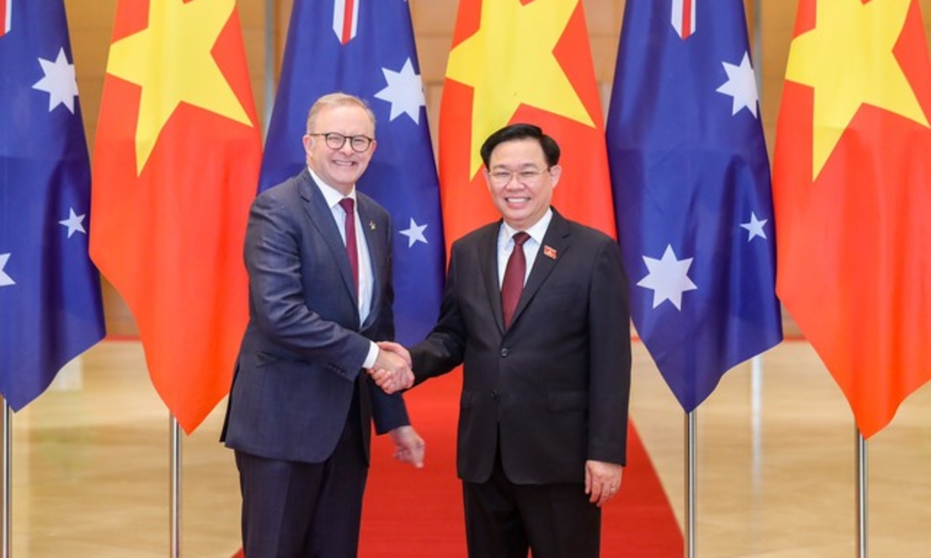 Chủ tịch Quốc hội Vương Đình Huệ hội kiến Thủ tướng Australia Anthony Albanese thăm chính thức Việt Nam. Ảnh - VGP.