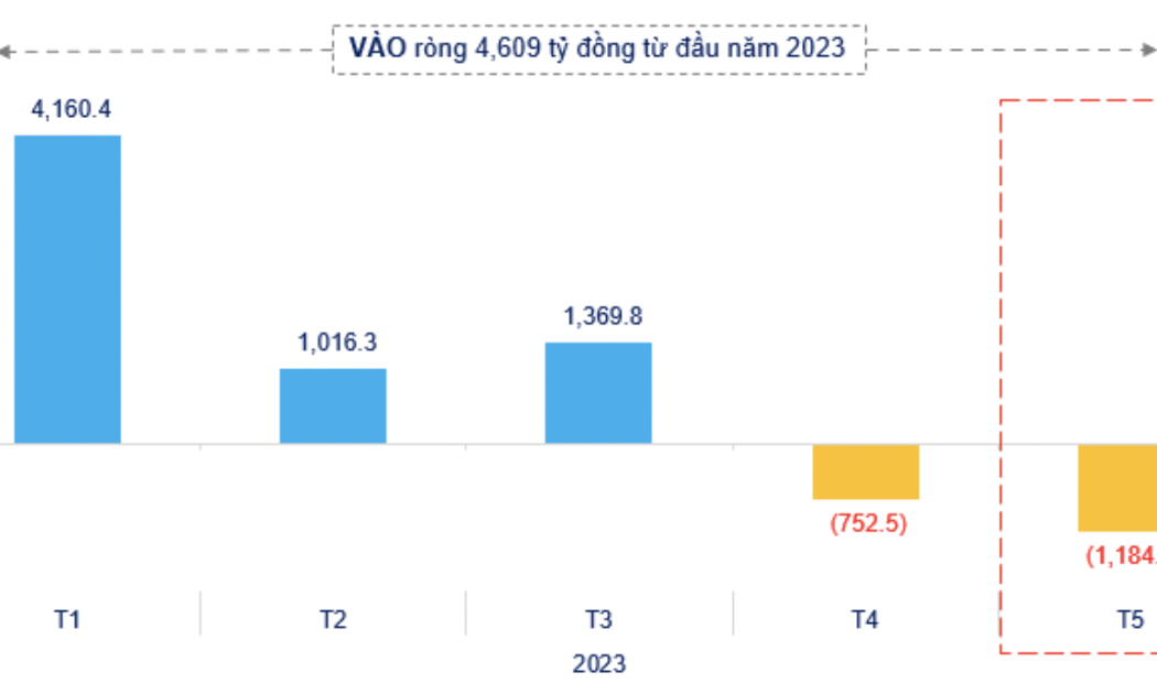 Dòng vốn ETF vào thị trường những tháng đầu năm 2023.