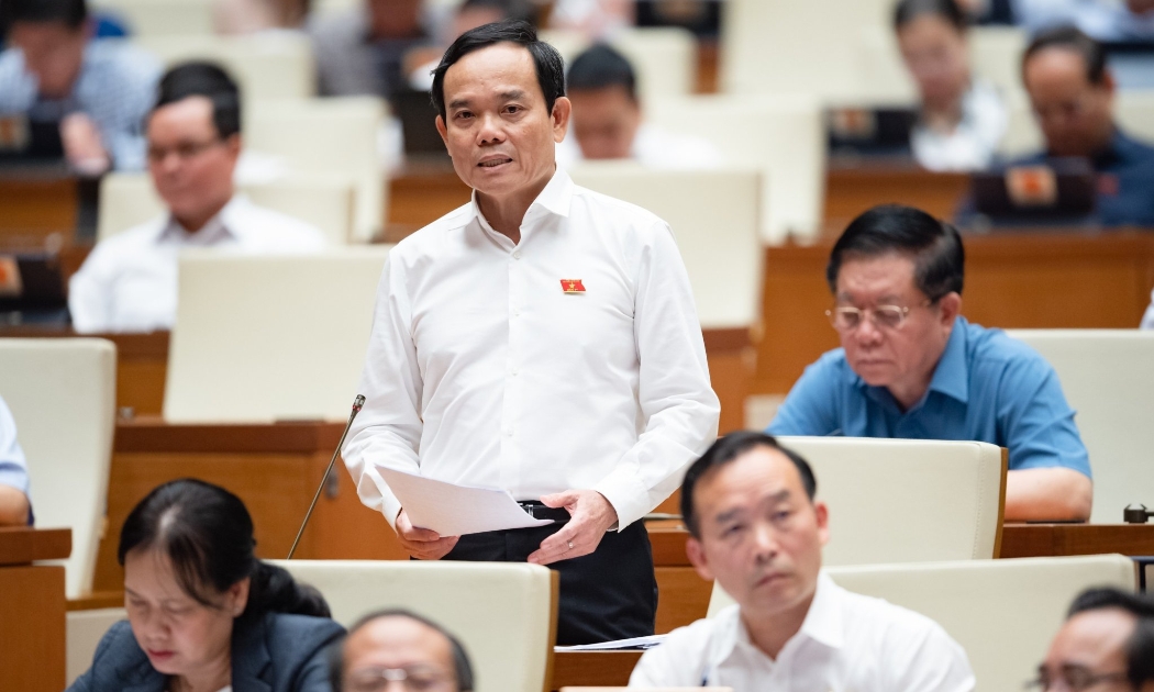 Phó Thủ tướng Chính phủ Trần Lưu Quang phát biểu tại phiên chất vấn sáng 7/6. Ảnh: Quochoi.vn