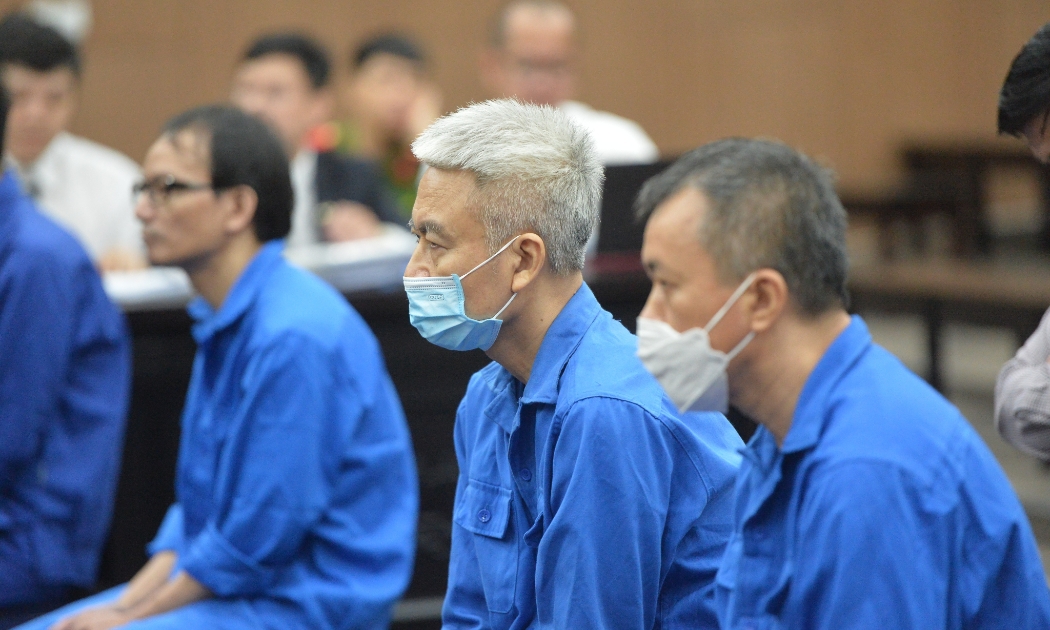Các bị cáo tại tòa.