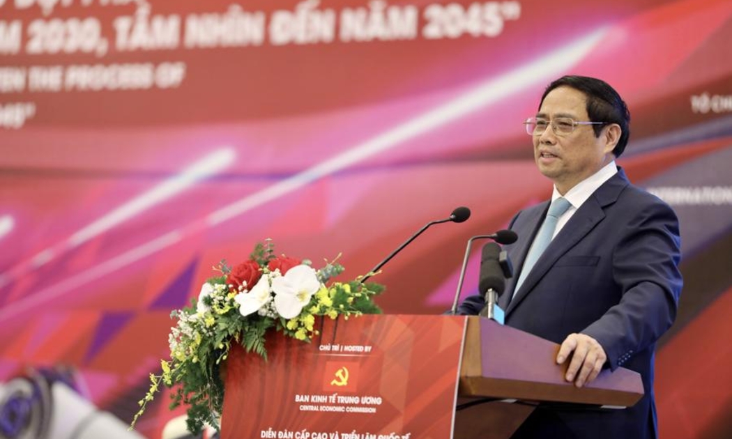 Thủ tướng Chính phủ Phạm Minh Chính phát biểu kết luận tại Diễn đàn. Ảnh: Trần Việt Dũng.
