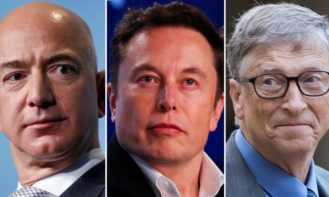 Từ trái sang phải: Jeff Bezos, Elon Musk và Bill Gates - Ảnh: Getty Images