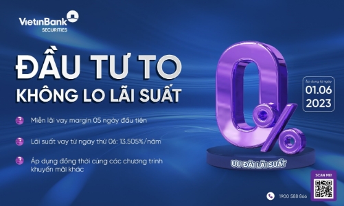 VietinBank Securities miễn phí lãi suất margin trong 5 ngày đầu