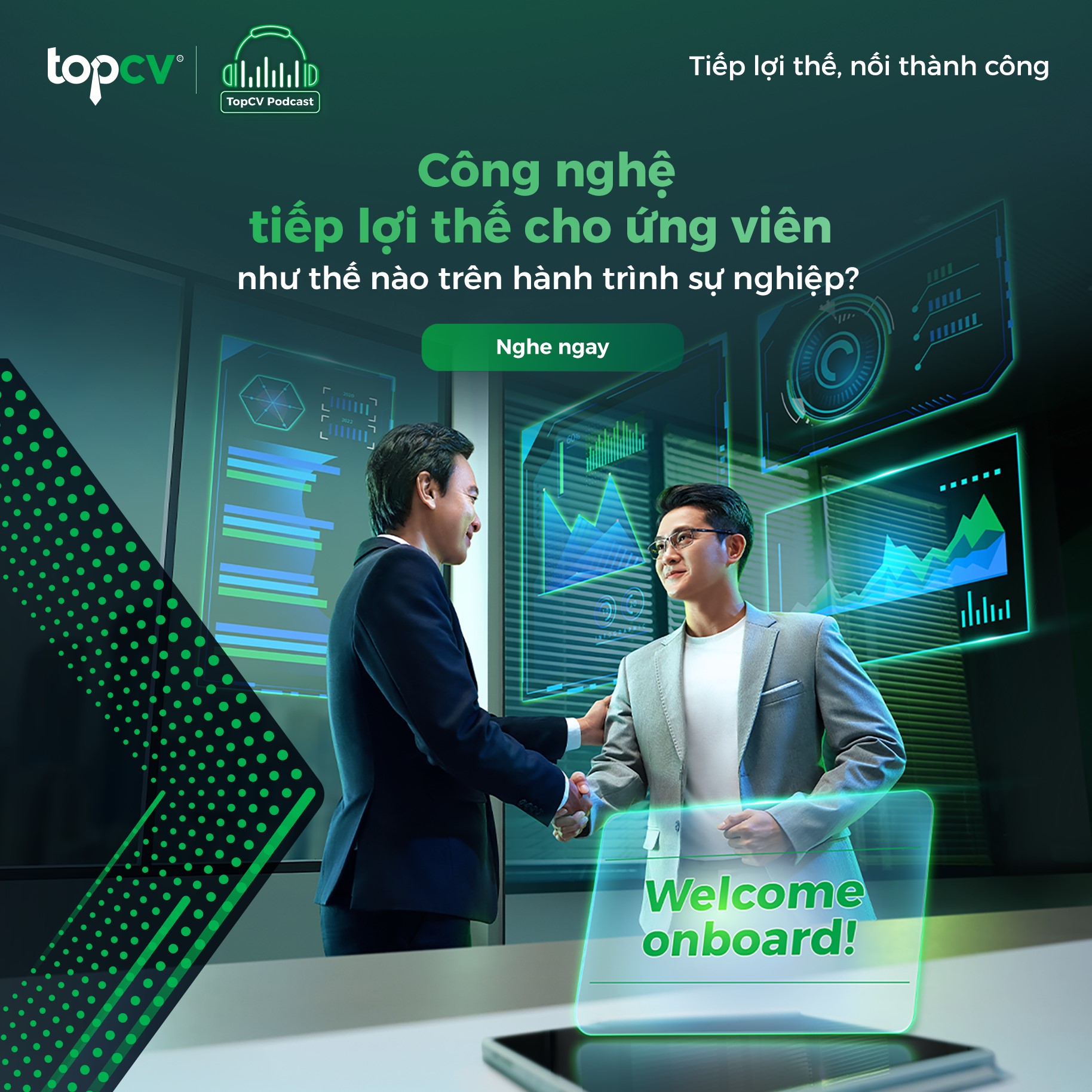 TopCV Podcast l&agrave; k&ecirc;nh th&ocirc;ng tin tổng hợp chia sẻ kiến thức xoay quanh chủ đề c&ocirc;ng nghệ nh&acirc;n sự.