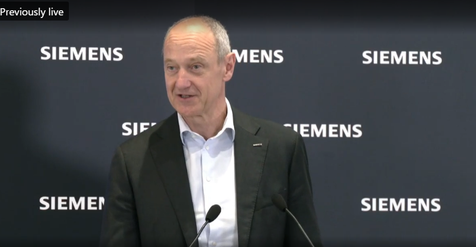 Mr. Roland Busch, President and CEO of Siemens AG, presents the new strategy.