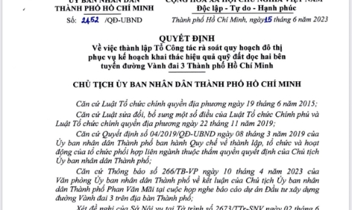 Lập tổ công tác khai thác quỹ đất dọc Vành đai 3 TP.HCM