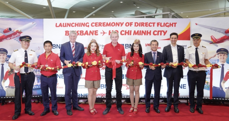 Vietjet welcomes first flight between HCMC and Brisbane