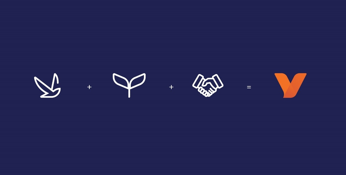 Cánh chim, mầm cây, cái bắt tay là ý tưởng tạo nên biểu tượng chữ V trong logo mới của VFS.