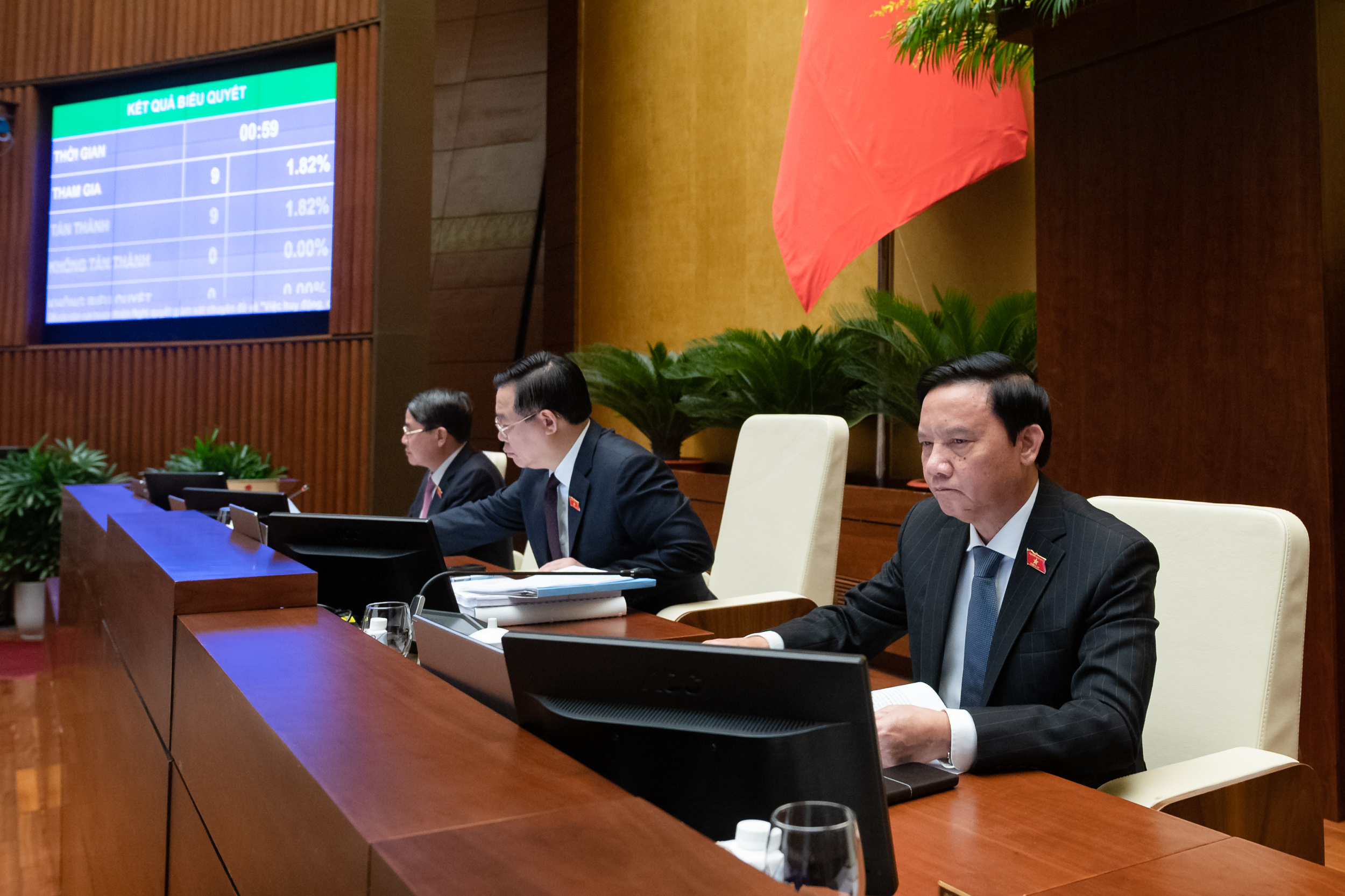 Quốc hội th&ocirc;ng qua&nbsp;Nghị quyết ph&ecirc; chuẩn quyết to&aacute;n ng&acirc;n s&aacute;ch nh&agrave; nước năm 2021 với đa số đại biểu Quốc hội t&aacute;n th&agrave;nh.