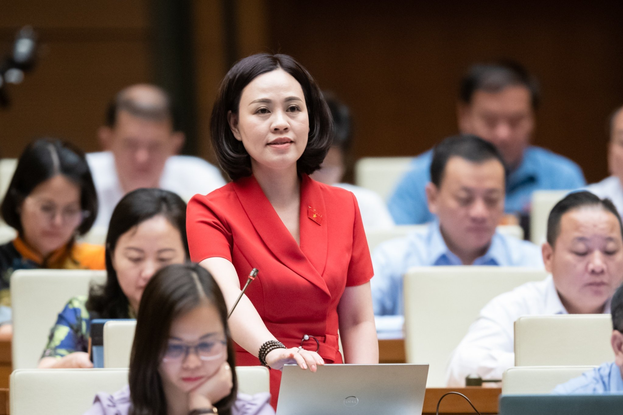 Đại biểu Trần Thị Hồng Thanh, Đo&agrave;n Đại biểu Quốc hội tỉnh Ninh B&igrave;nh. Ảnh - Quochoi.vn.