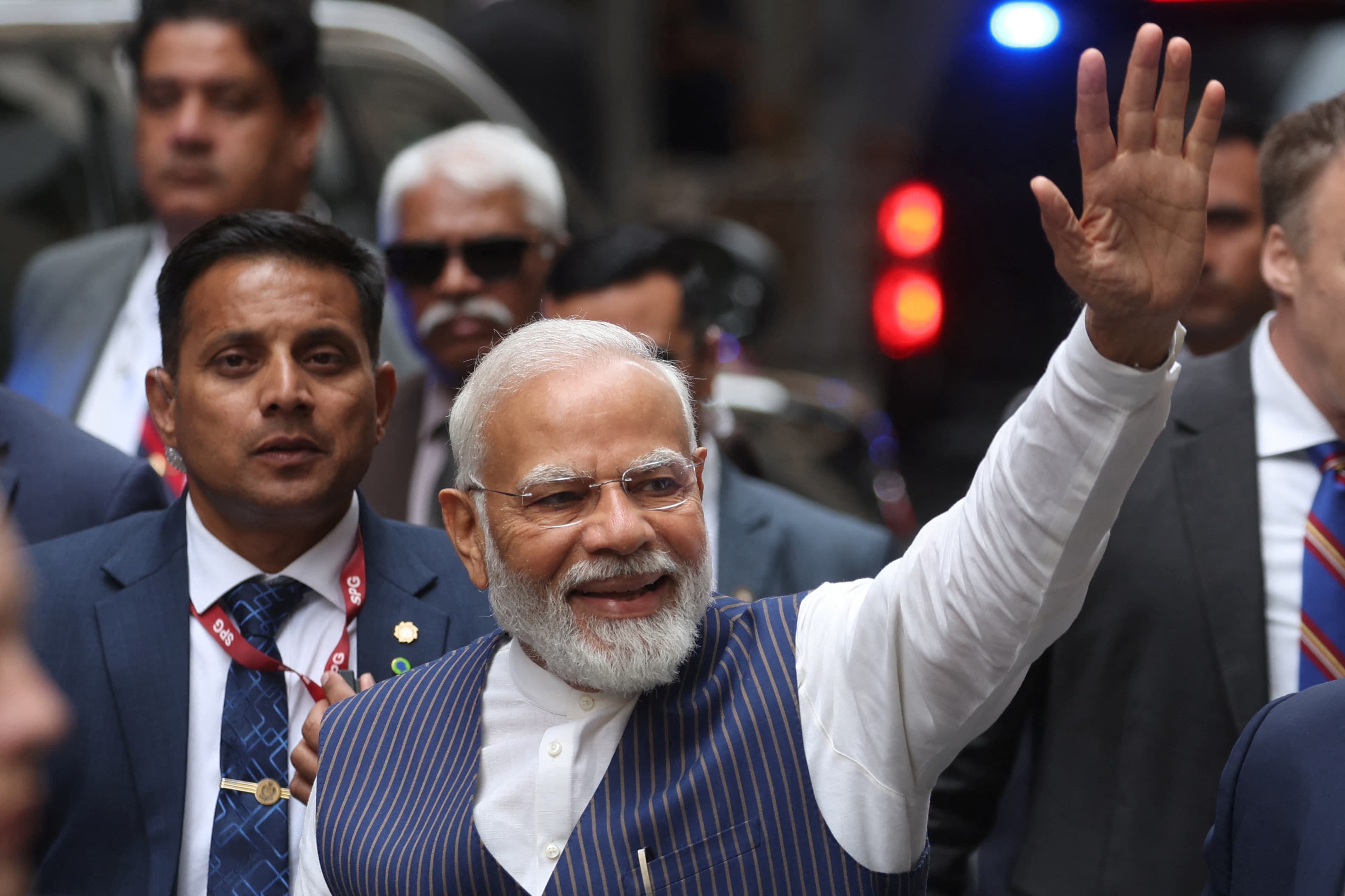 Thủ tướng Ấn Độ Narendra Modi tớiNew York ngày 20/6/2023 - Ảnh: Reuters