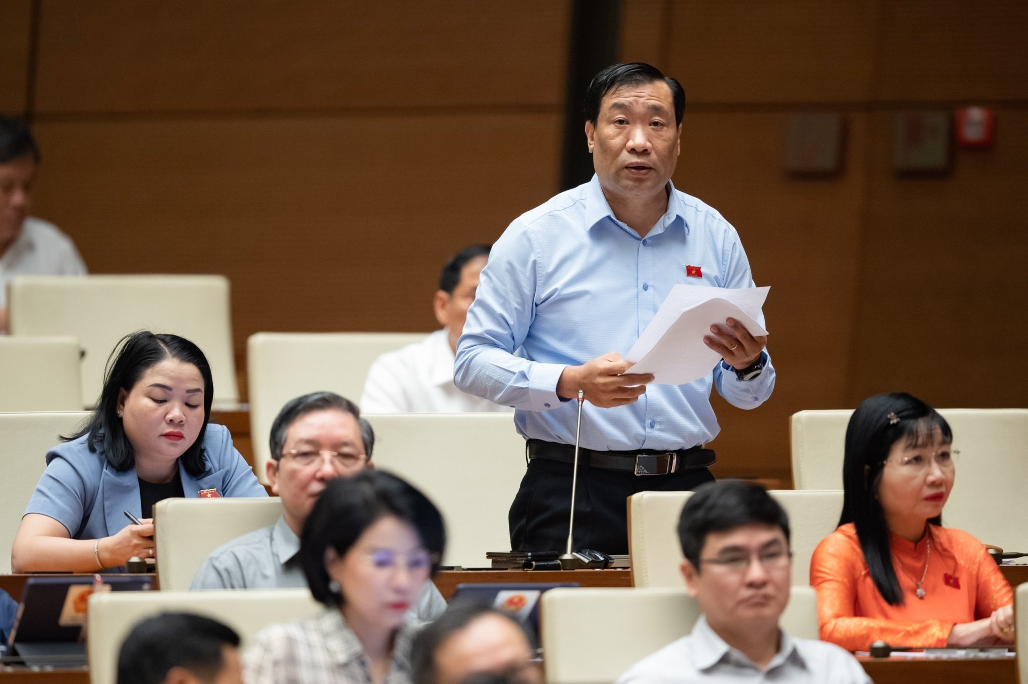 đại biểu Thạch Phước B&igrave;nh, Đo&agrave;n Đại biểu Quốc hội tỉnh Tr&agrave; Vinh. Ảnh - Quochoi.vn.