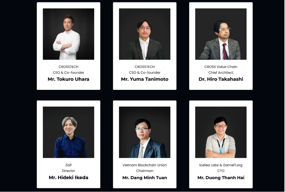 Đội ngũ cố vấn và ban giám khảo của cuộc thi, bao gồm những chuyên gia trong lĩnh vực blockchain ở Nhật & Việt Nam